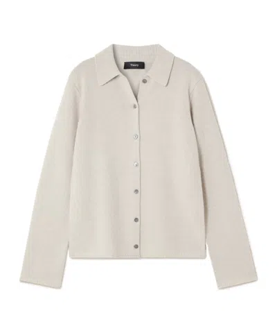 Theory Buttoned Shirt In Neutral