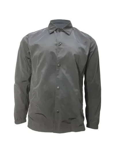 Pre-owned Theory Buttoned Shirt Nylon Jacket In Black
