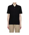 Theory Buttoned Short-sleeved Polo Shirt In Black