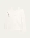 Theory Buttoned Wool-blend Cardigan In White