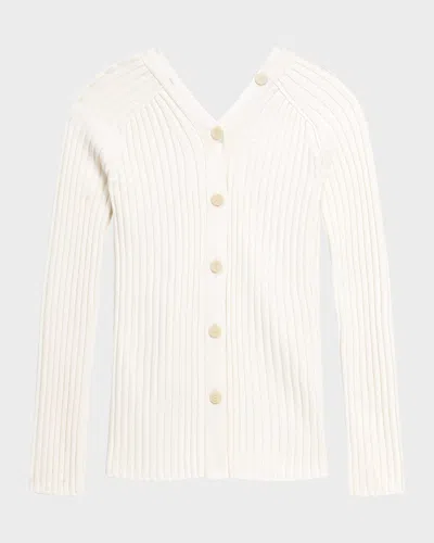 THEORY BUTTONED WOOL-BLEND CARDIGAN