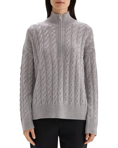 THEORY CABLE HALF ZIP SWEATER