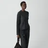 Theory Cable-knit Cardigan In Felted Wool-cashmere In Gray