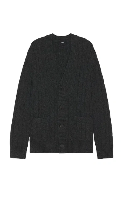 Theory Cable Knit Cardigan In Pestle Melange