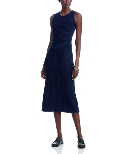 Theory Cable Knit Dress In Blue