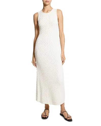 Theory Cable Knit Dress In White