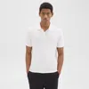 Theory Cable Knit Polo In Cotton In Ivory