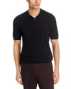 Theory Cable Knit Polo Shirt In Black
