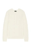 Theory Cable Knit Sweater In 윈터 화이트