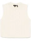 Theory Cable-knit Vest In White