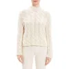 Theory Wool-cashmere Mock-neck Cable Sweater