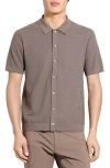 Theory Cairn Short-sleeve Sweater In Cotton In Brown