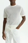 Theory Cairn Open Stitch Cotton Blend Sweater In Ivory