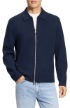 Theory Brody Jacket In Precision Ponte Baltic In Baltic
