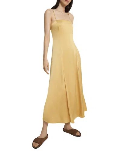 Theory Cami Volume Midi Dress In Yellow