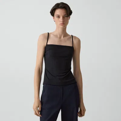 Theory Camisole Tank Top In Stretch Rib In Black