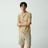 Theory Camp Collar Shirt In Cotton Light Twist In Nude