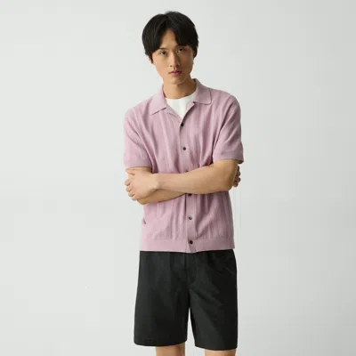 Theory Camp Collar Shirt In Cotton Light Twist
