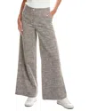 Theory Tweed Wide-leg Cargo Pants In Brown