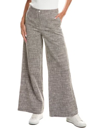 THEORY CANVAS TWEED WIDE LEG PANT