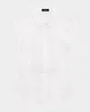 Theory Cinched Cap Sleeve Shirt In Good Cotton In White