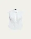 Theory Cap-sleeve Cinch Shirt In White