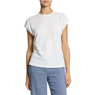 Theory Cap Sleeve Organic Cotton T-shirt In White