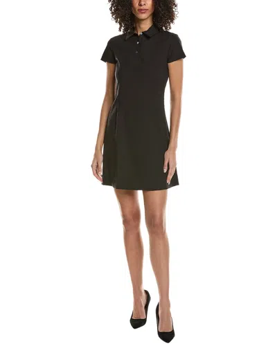 Theory Cap Sleeve Polo Dress In Black