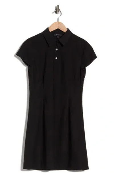 Theory Cap Sleeve Polo Dress In Multi