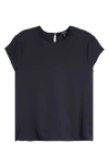 Theory Black Crewneck T-shirt In Cotton Woman