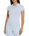 Theory Cap Sleeve Wool-blend Polo Top