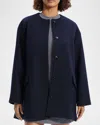 Theory Cape Back Coat In Baltic