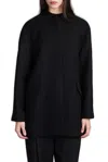 Theory Coat In Black Wool In Black