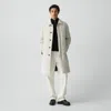 Theory Car Coat In Motion Nylon In White