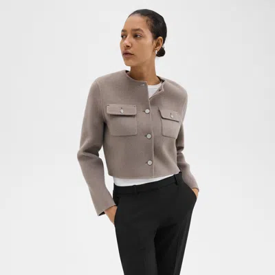 THEORY CARDIGAN JACKET IN DOUBLE-FACE WOOL-CASHMERE