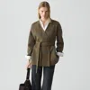 Theory Cardigan Jacket In Plaid Wool-cashmere In Brown