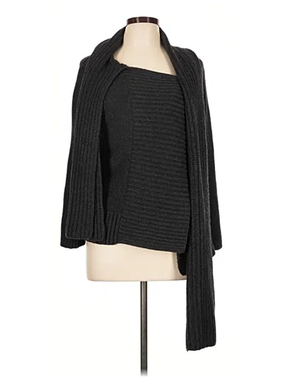 Pre-owned Theory Cardigan Sweater In Black