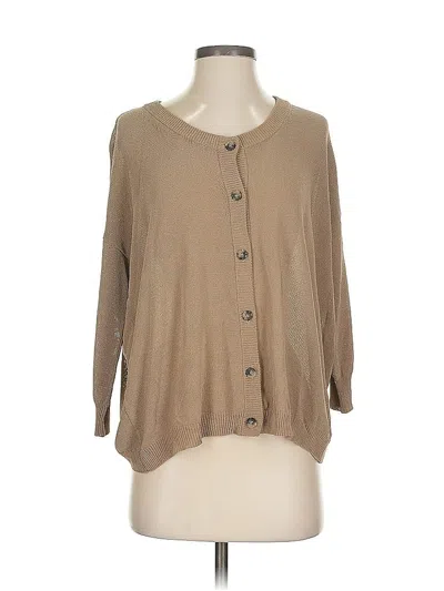 Pre-owned Theory Cardigan Sweater In Brown