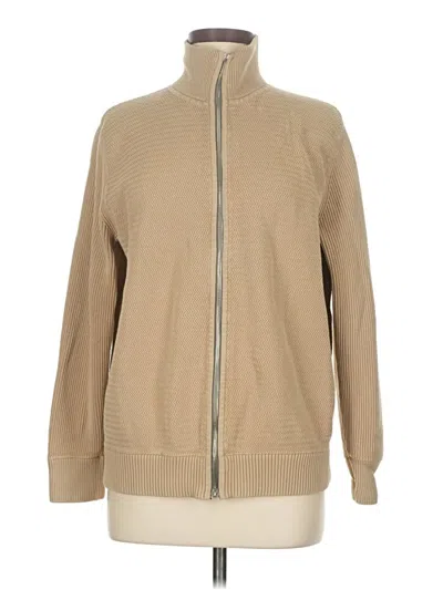 Pre-owned Theory Cardigan Sweater In Brown