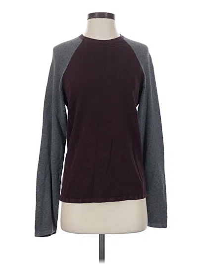 Pre-owned Theory Cardigan Sweater In Burgundy