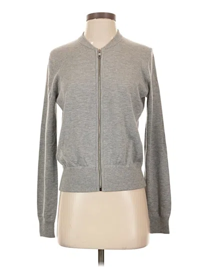 Pre-owned Theory Cardigan Sweater In Gray