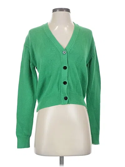 Pre-owned Theory Cardigan Sweater In Green