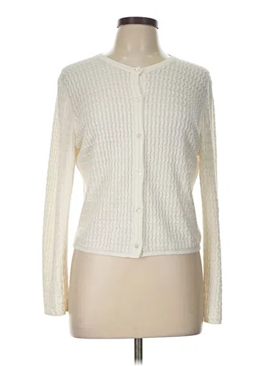 Pre-owned Theory Cardigan Sweater In Ivory