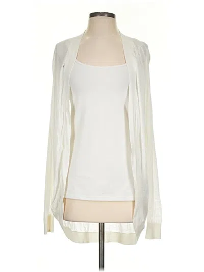 Pre-owned Theory Cardigan Sweater In Ivory