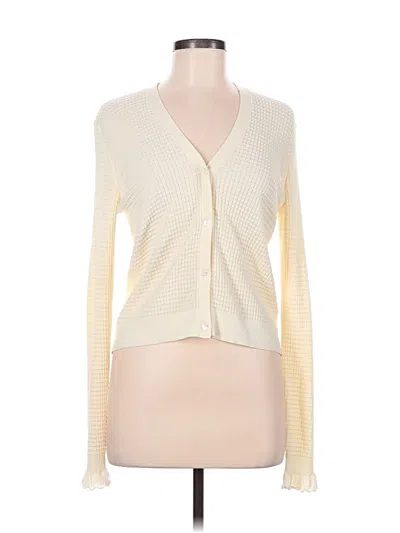 Pre-owned Theory Cardigan Sweater In Ivory