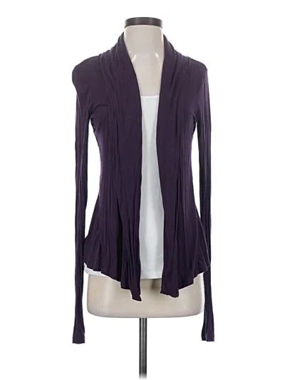 Pre-owned Theory Cardigan Sweater In Purple