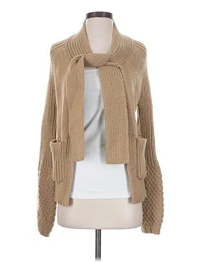 Pre-owned Theory Cardigan Sweater In Tan