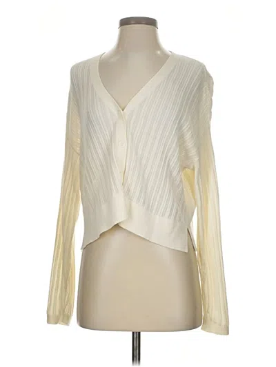 Pre-owned Theory Cardigan Sweater In White