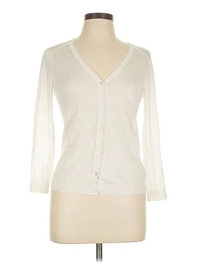 Pre-owned Theory Cardigan Sweater In White