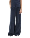 Theory Cargo Wide Leg Pants In Nocturnal Navy